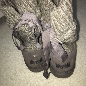 UGG grey knit boots